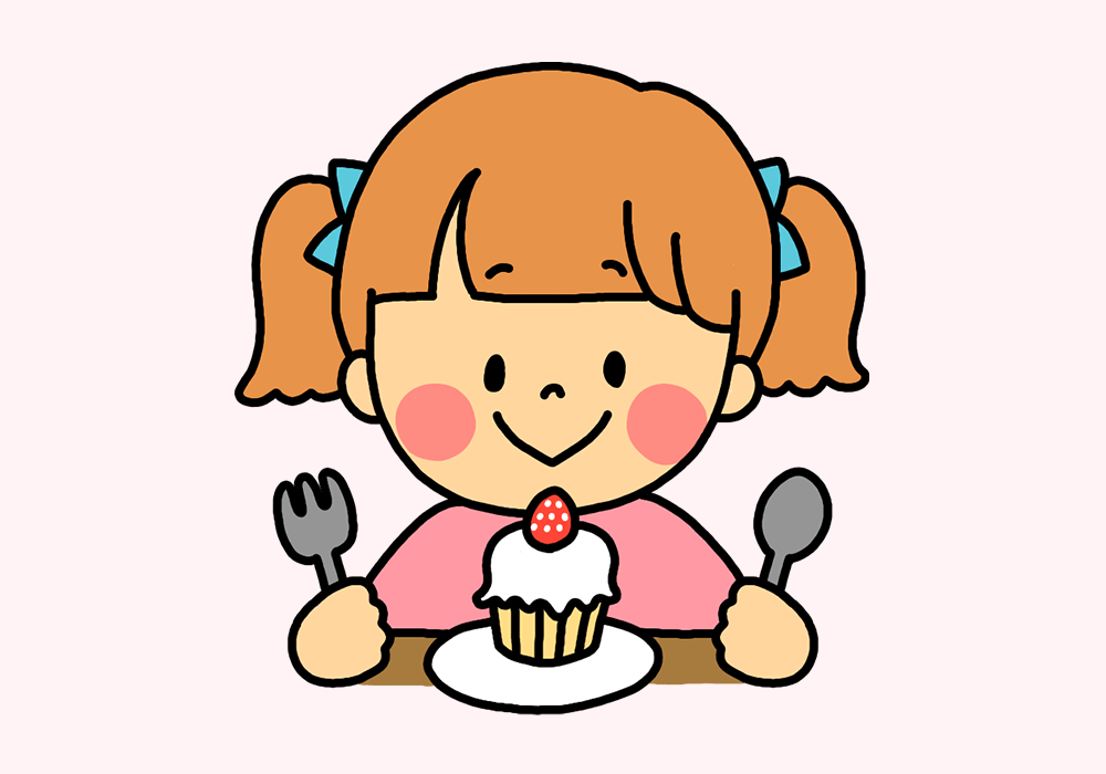 ケーキを食べる女の子